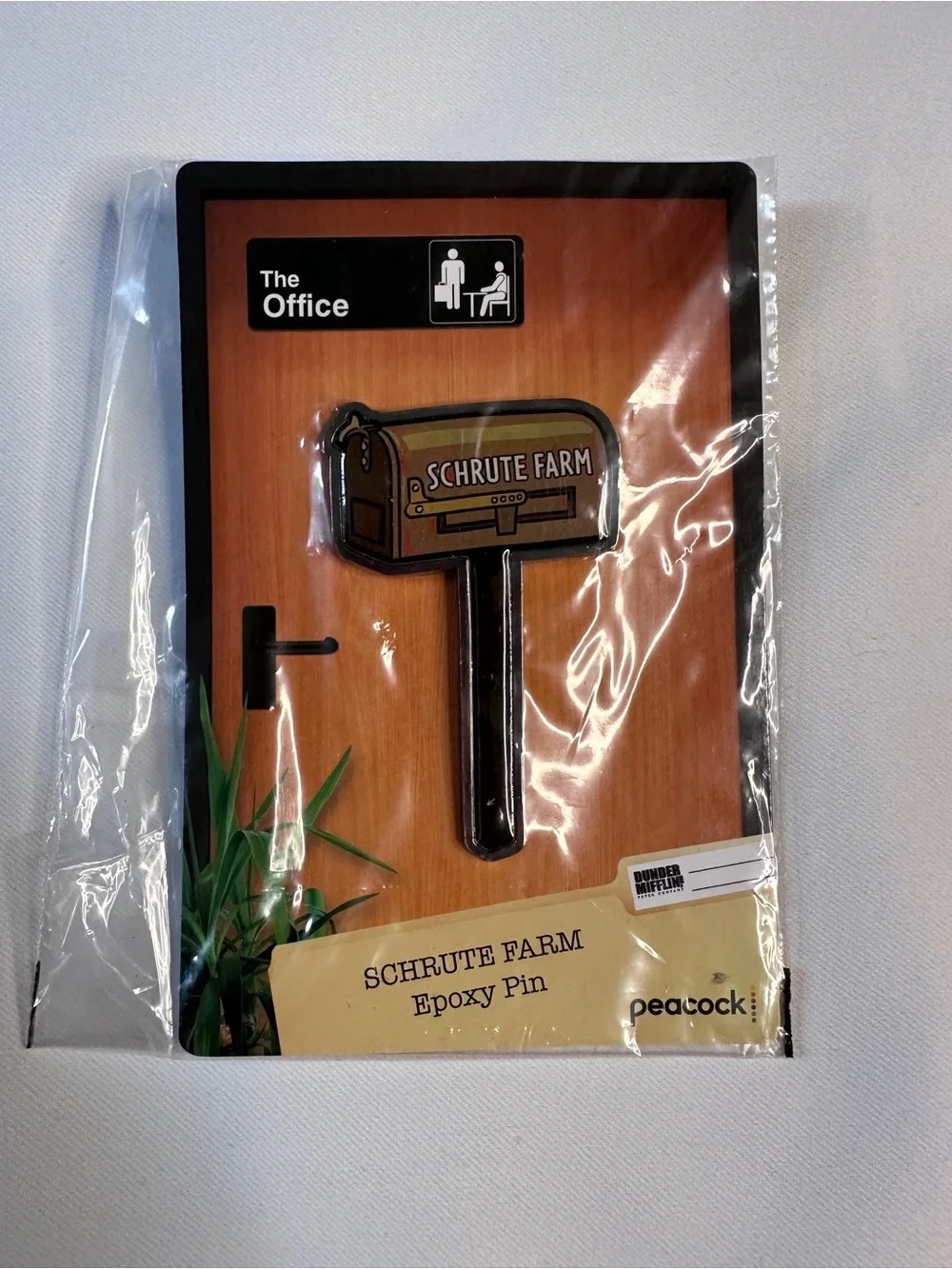 Schrute Farm Epoxy Pin - Brown Mailbox Design by Peacock